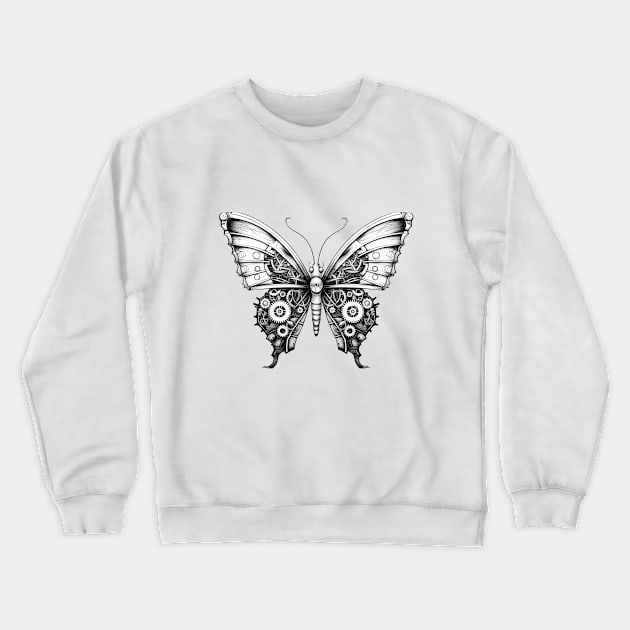 Biomechanical Butterfly Crewneck Sweatshirt by Dazed Pig